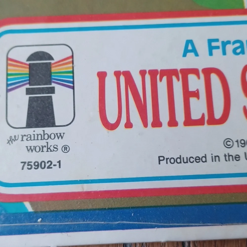 United States of America Puzzle Map From 1968 The Rainbow Works